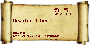 Doppler Tibor névjegykártya